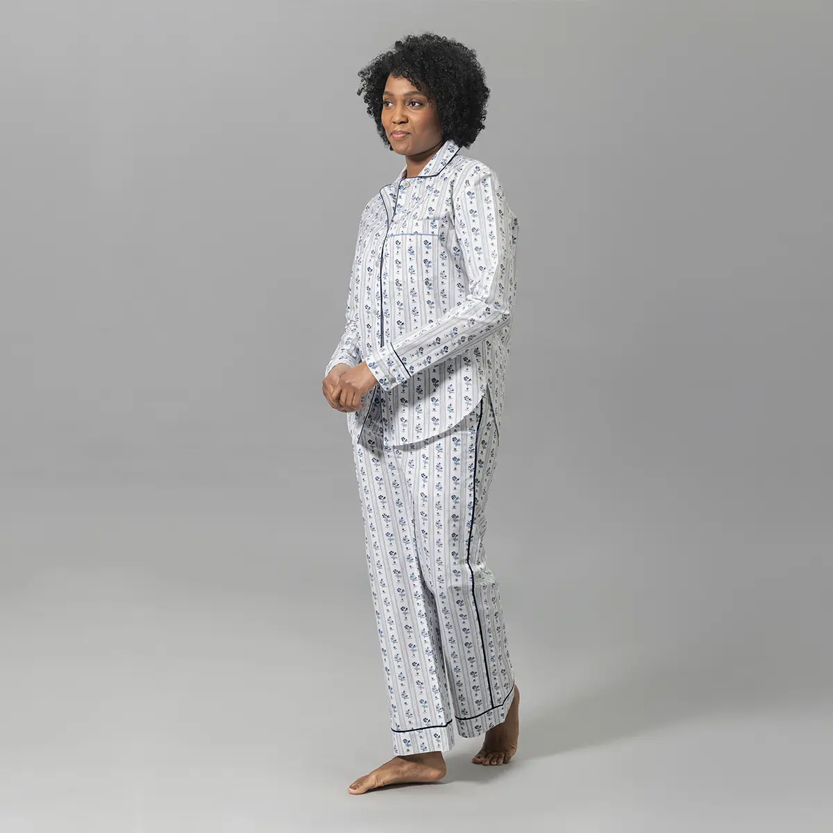 Cabanon Stripe Pajama Set_ BLUE