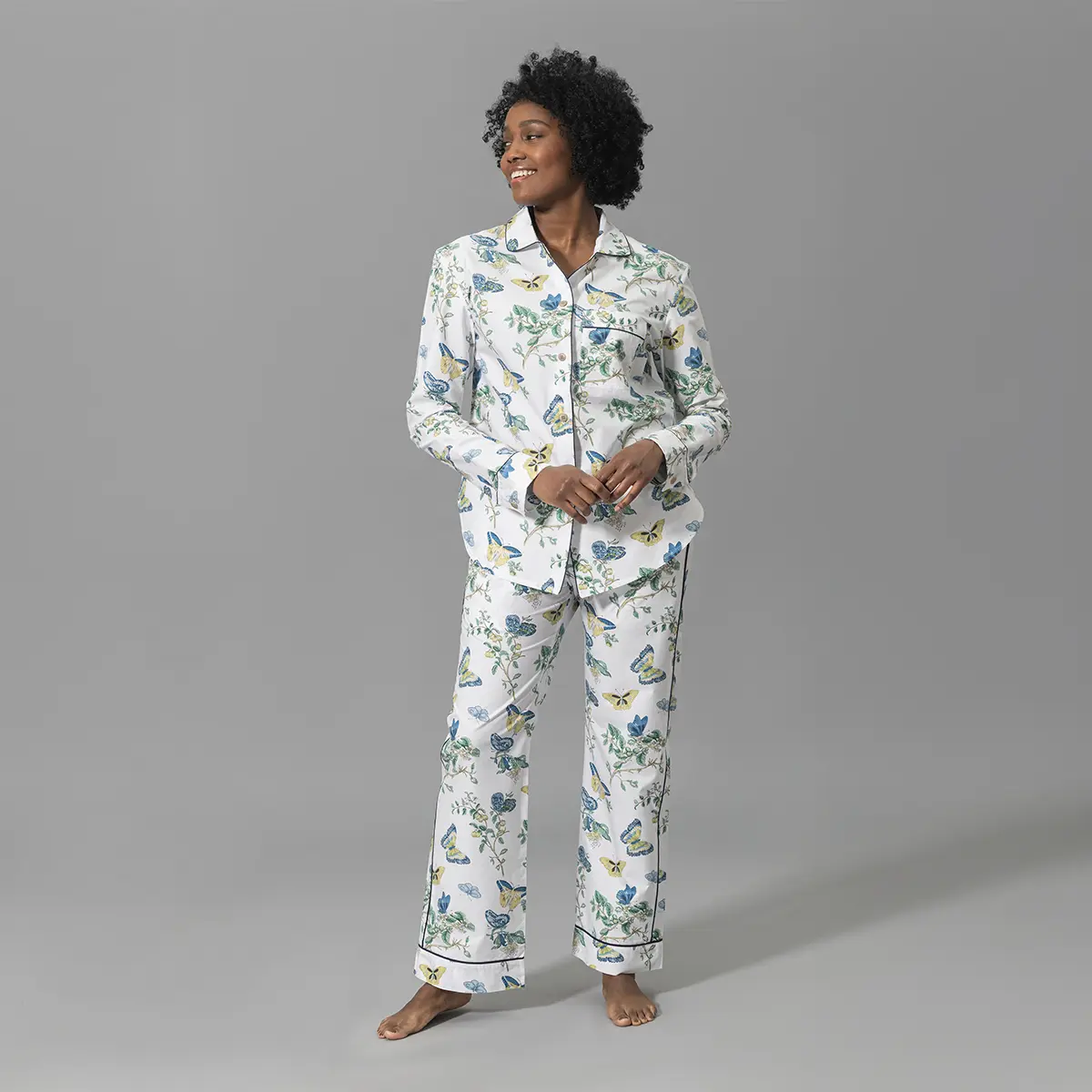 Baudin Butterfly Pajama Set_ PRUSSIAN BLUE
