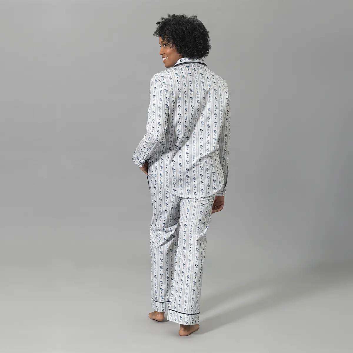 Cabanon Stripe Pajama Set_ BLUE