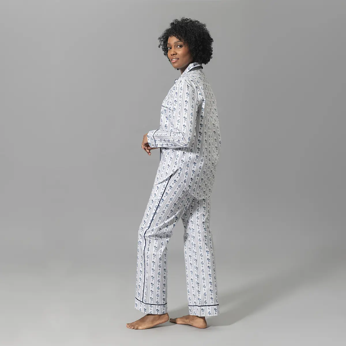Cabanon Stripe Pajama Set_ BLUE