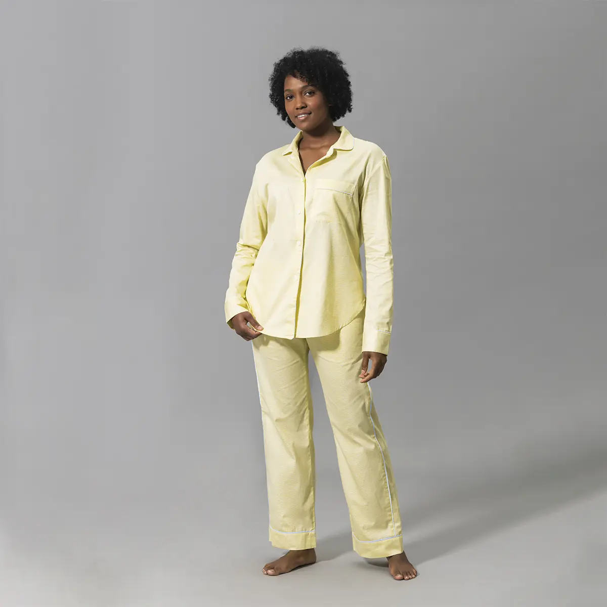 Jasper Pajama Set_ LEMON/BLUE