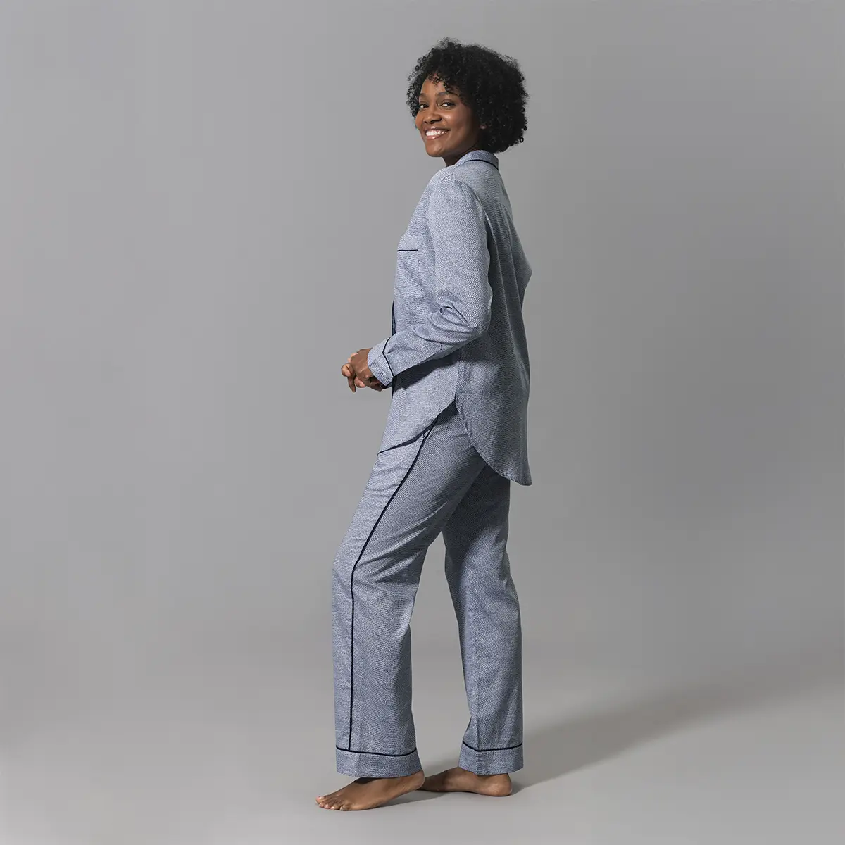 Jasper Pajama Set_ STEEL BLUE/NAVY