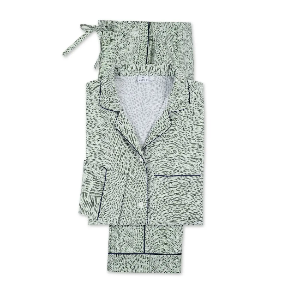 Jasper Pajama Set_ GREEN/NAVY