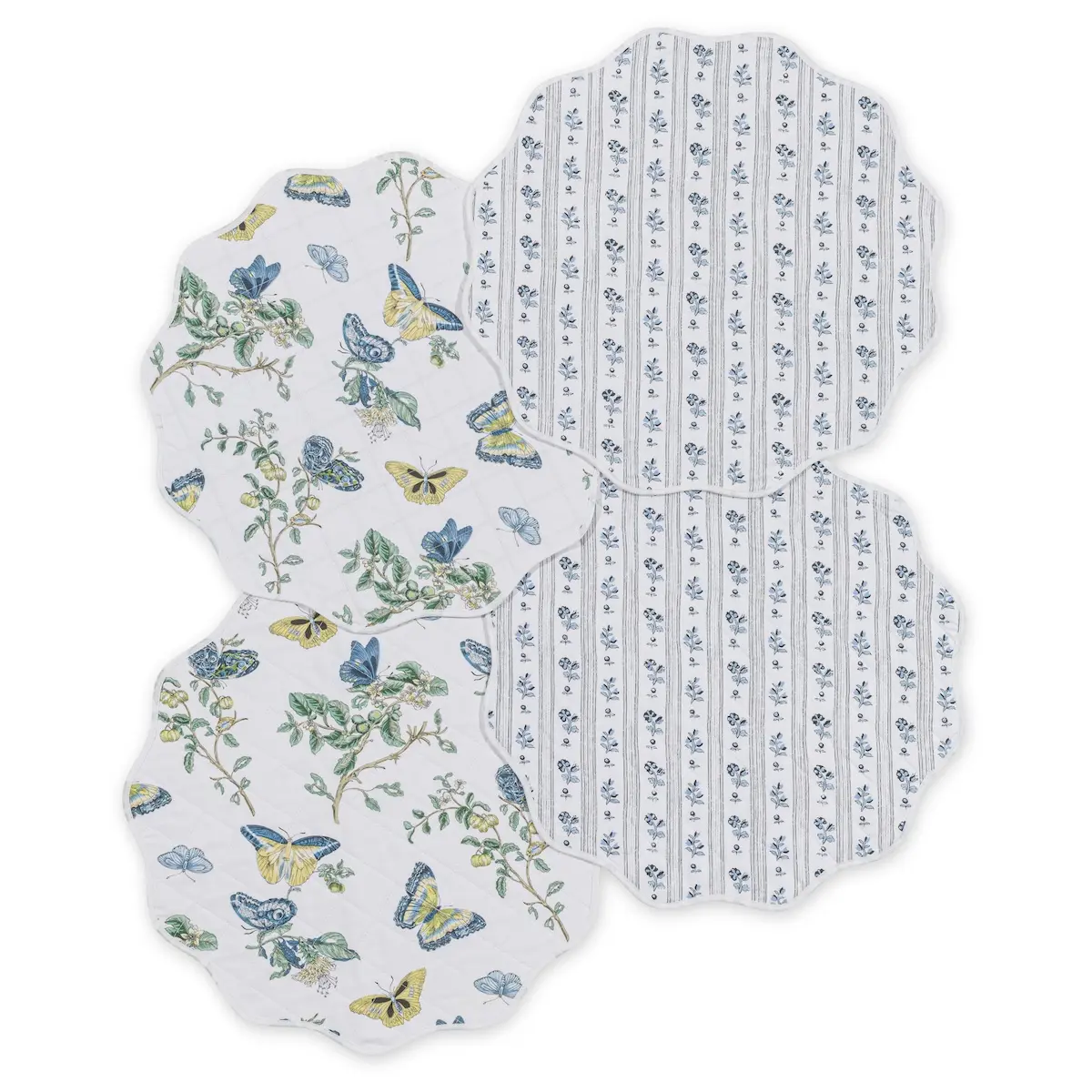 Butterfly/Cabanon Placemats (4)_ BLUE