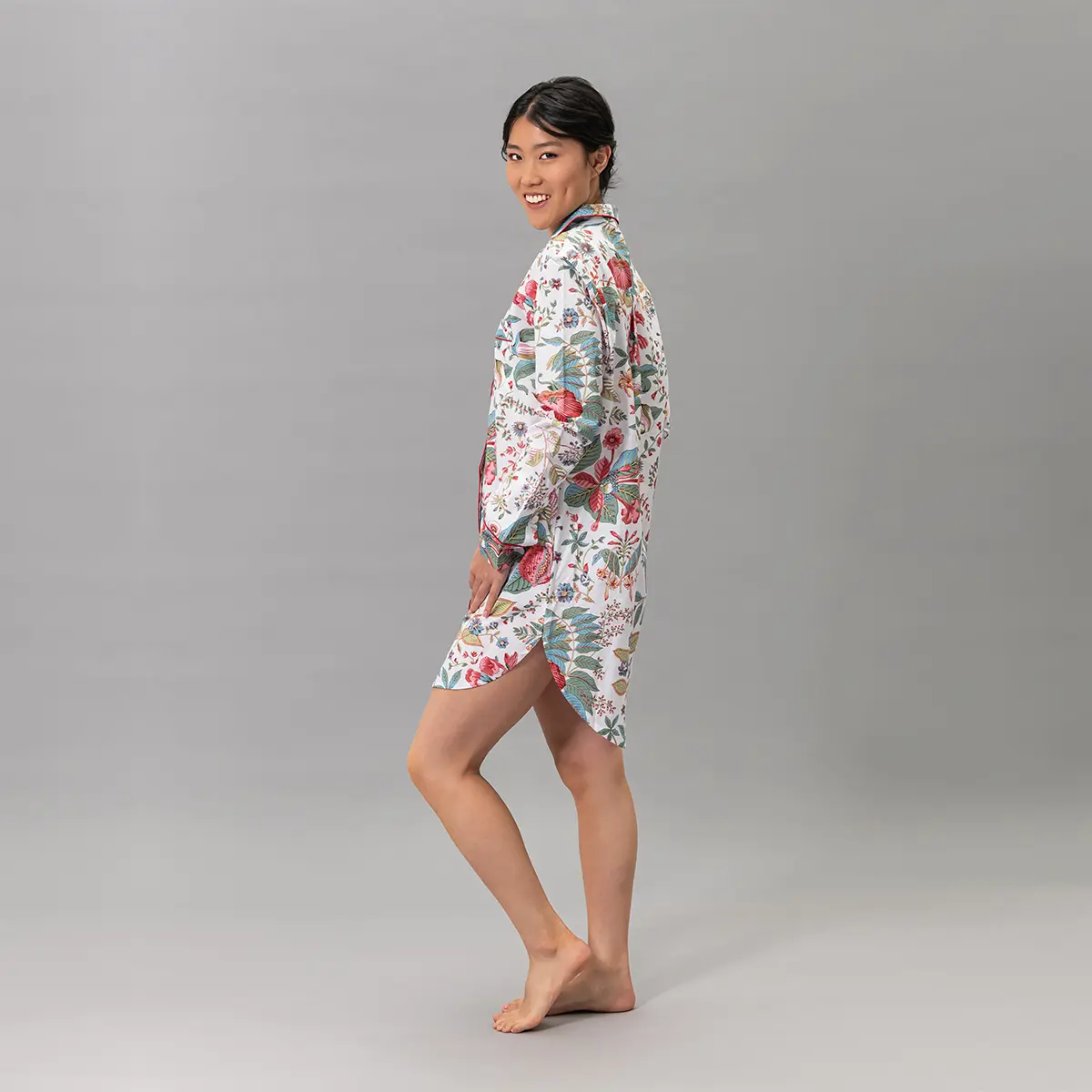 Pomegranate Sleep Shirt_ PINK CORAL