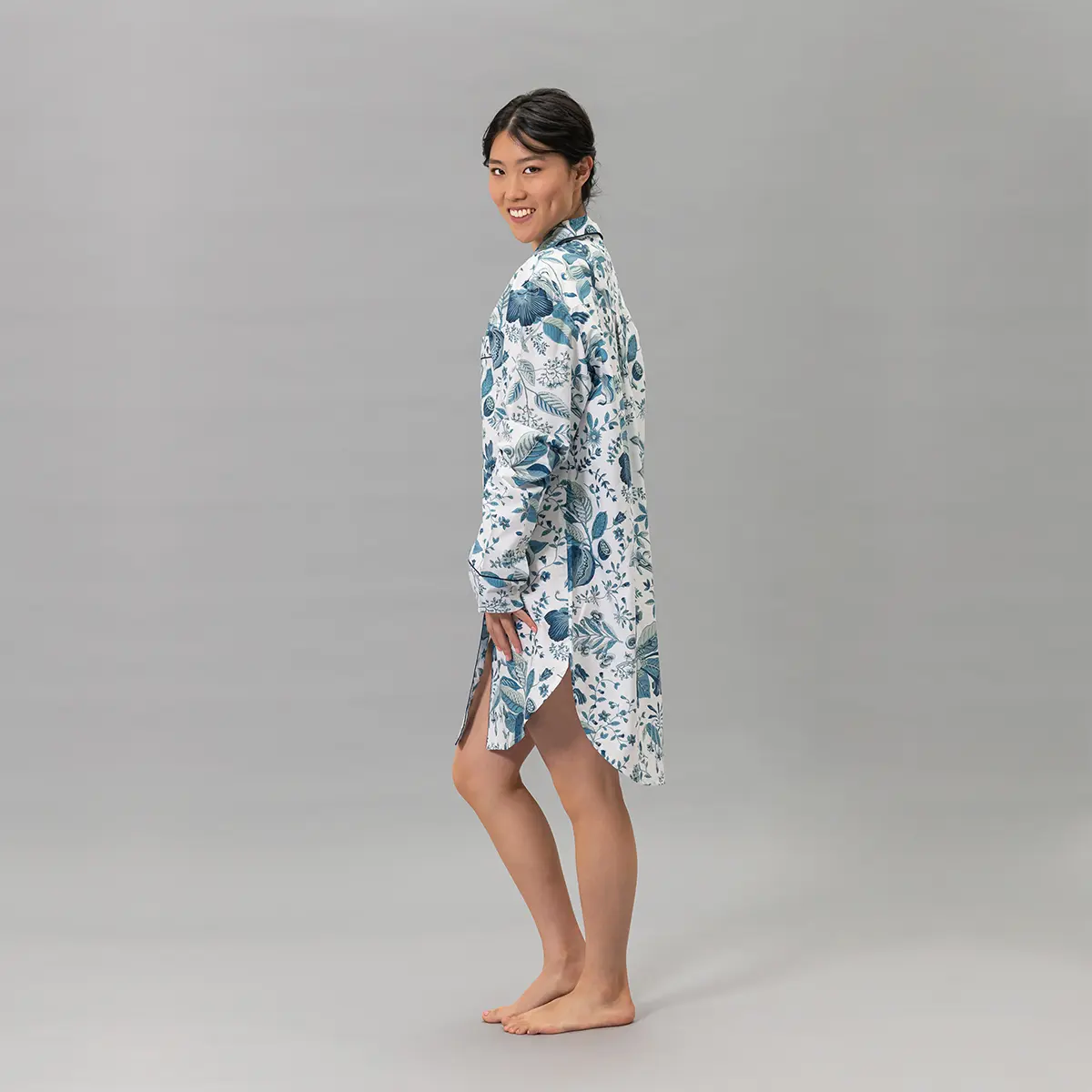 Pomegranate Sleep Shirt_ PRUSSIAN BLUE
