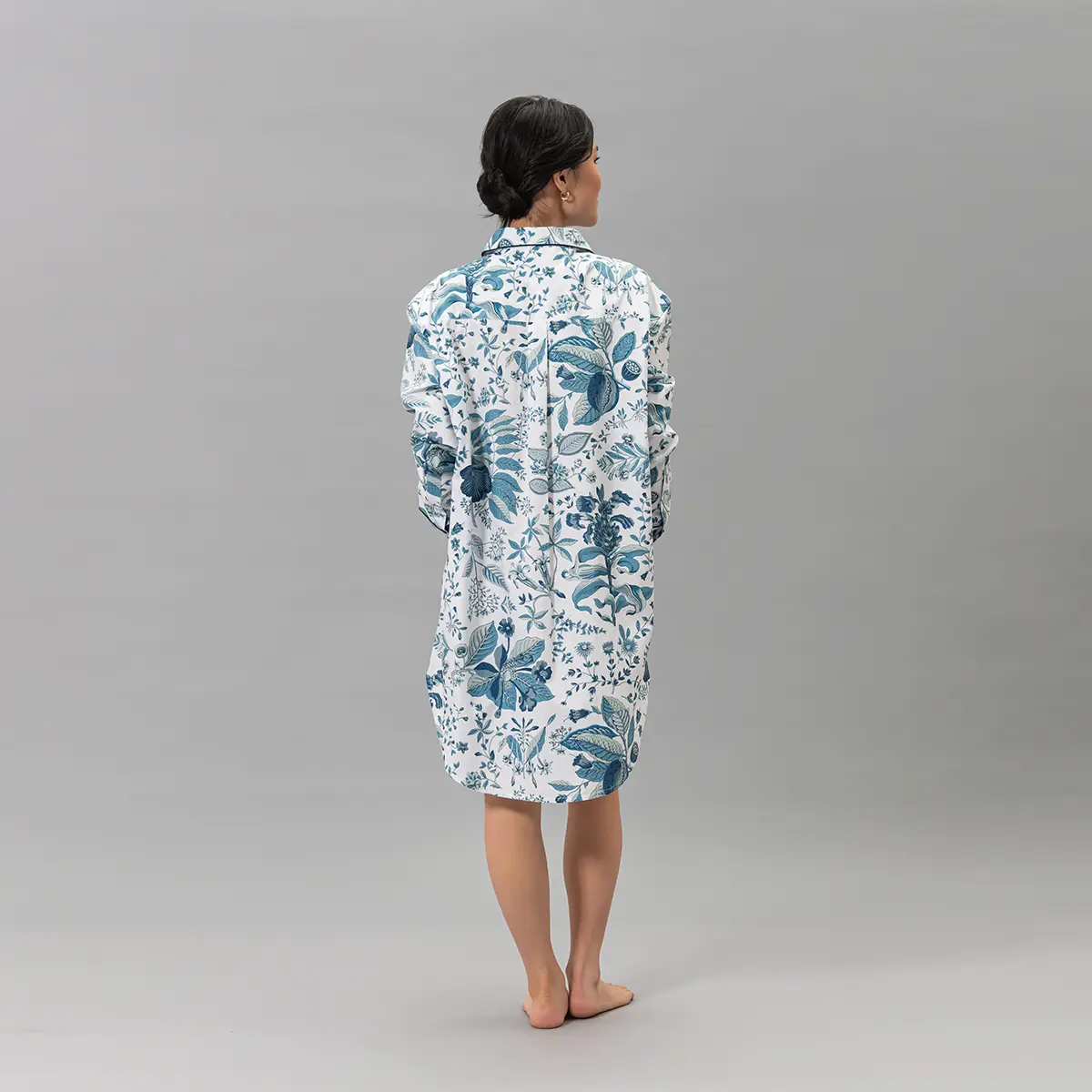 Pomegranate Sleep Shirt_ PRUSSIAN BLUE