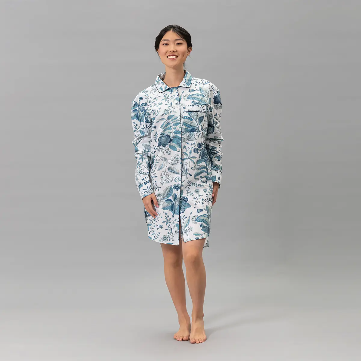 Pomegranate Sleep Shirt_ PRUSSIAN BLUE