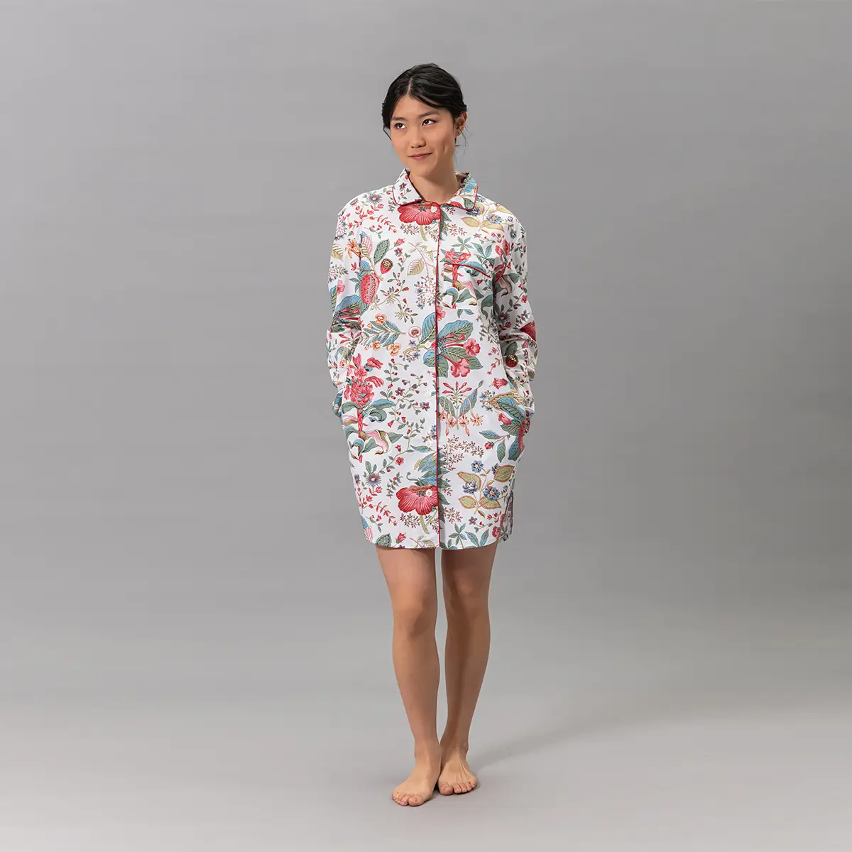 Pomegranate Sleep Shirt_ PINK CORAL