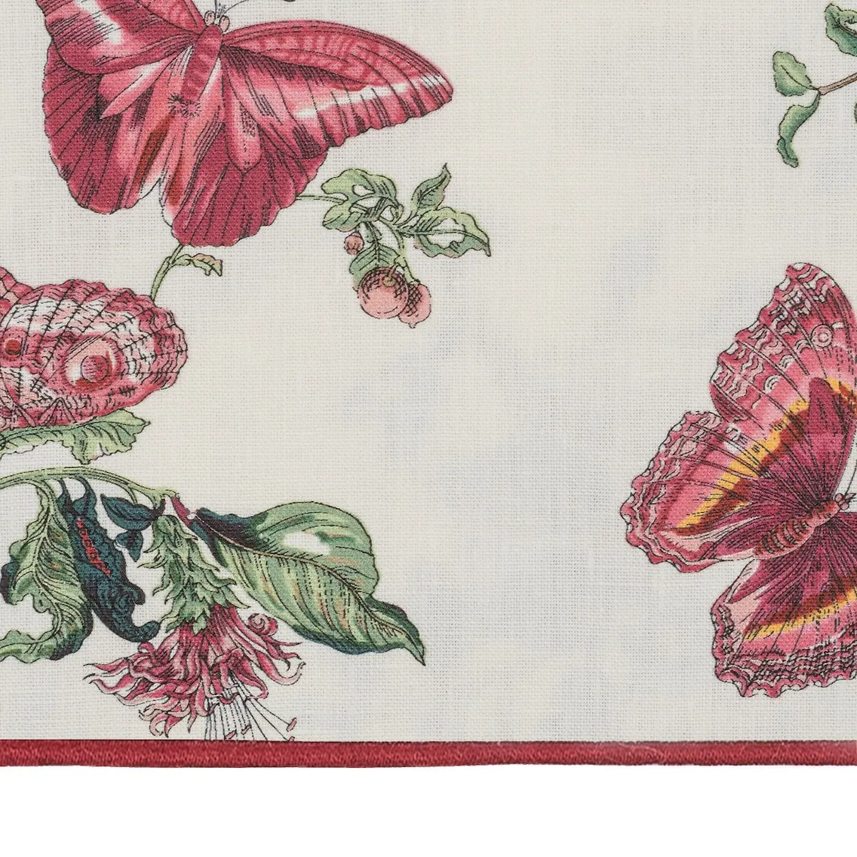 Baudin Butterfly Linen Sleep Shirt_ RUBY