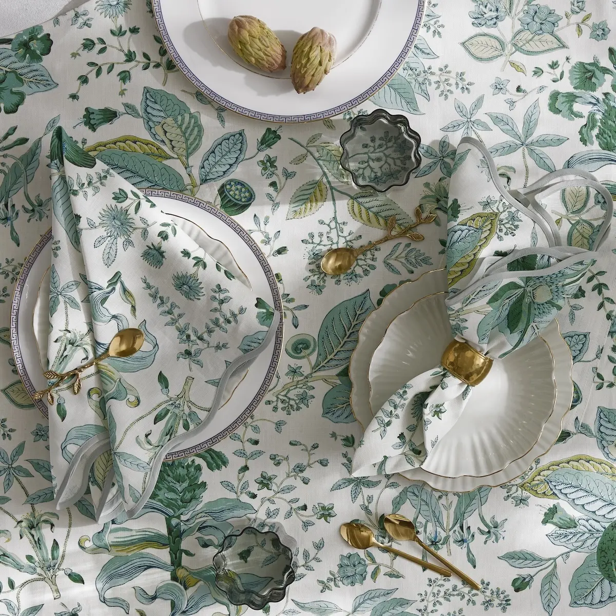 Pomegranate Tablecloth_ EMERALD