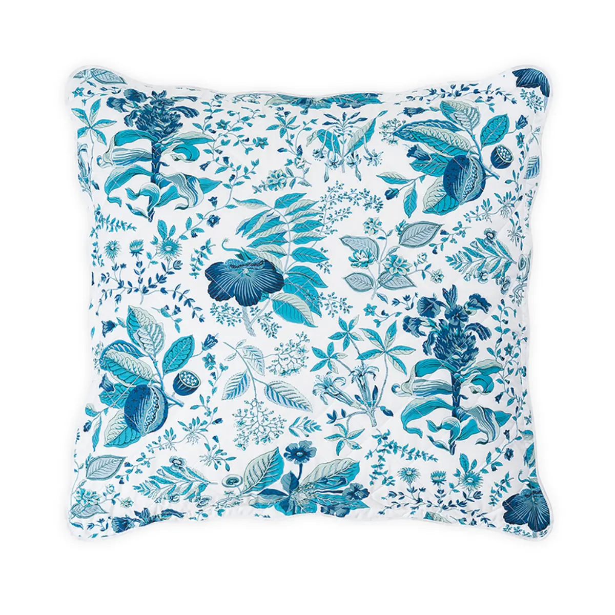 Pomegranate Quilted Sham_ PRUSSIAN BLUE