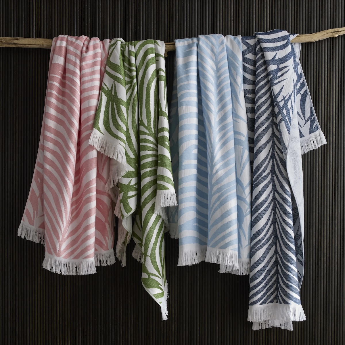 Zebra Palm Beach Towel_ FLAMINGO