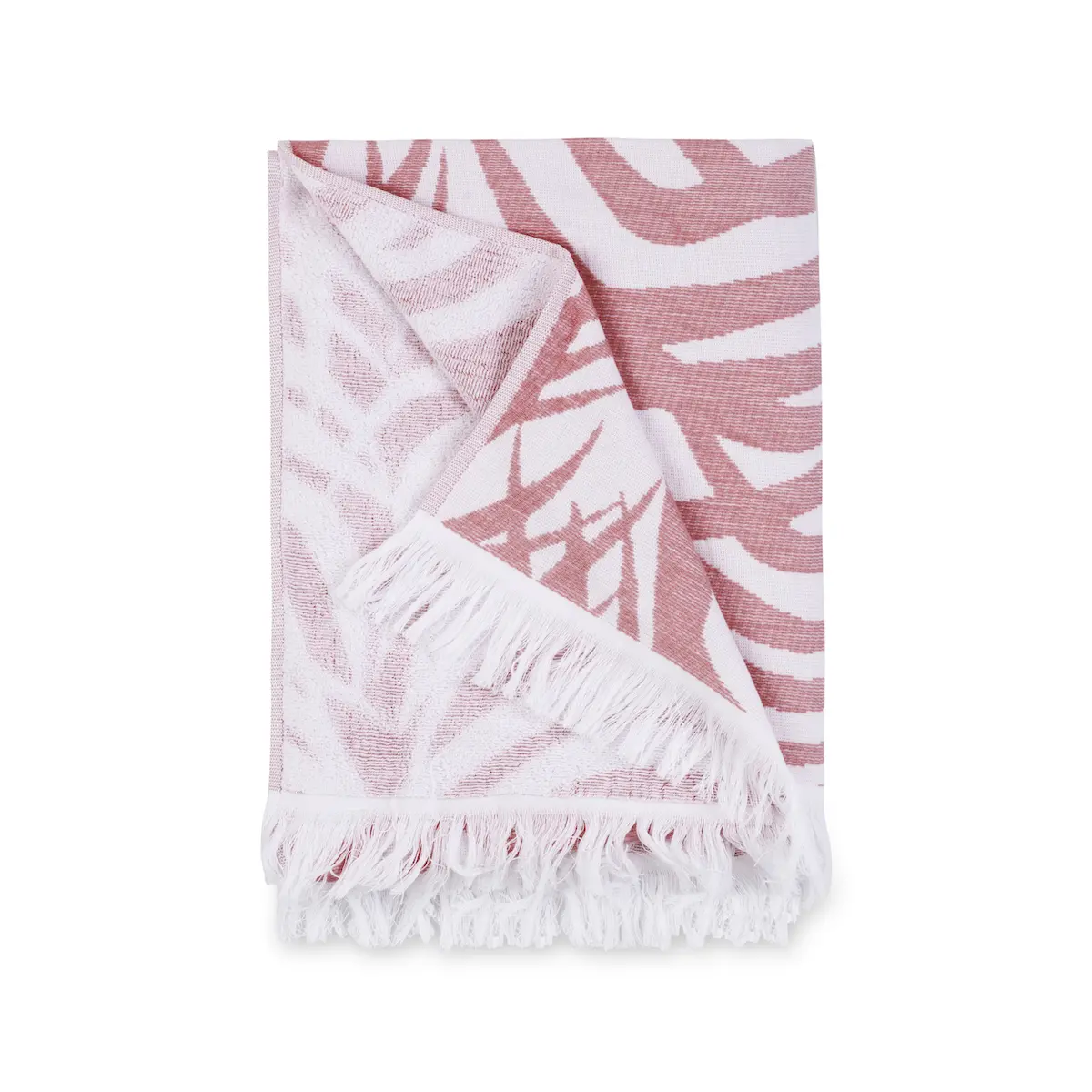 Zebra Palm Beach Towel_ FLAMINGO