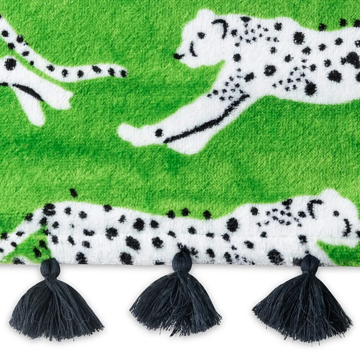 Leaping Leopard Beach Towel_ GRASS