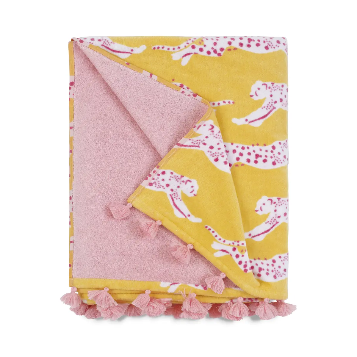 Leaping Leopard Beach Towel_ LEMONADE