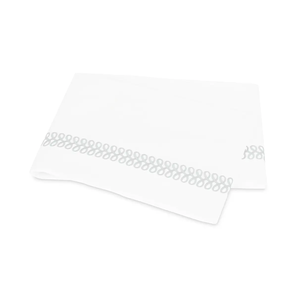 Astor Braid Flat Sheet_ SILVER