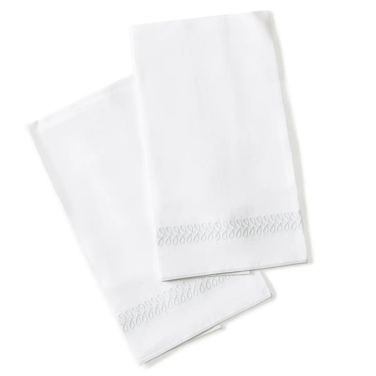 Astor Braid Guest Towel, Set of 2_ SILVER