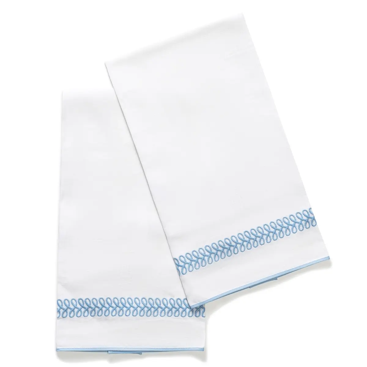 Astor Braid Guest Towel, Set of 2_ SKY