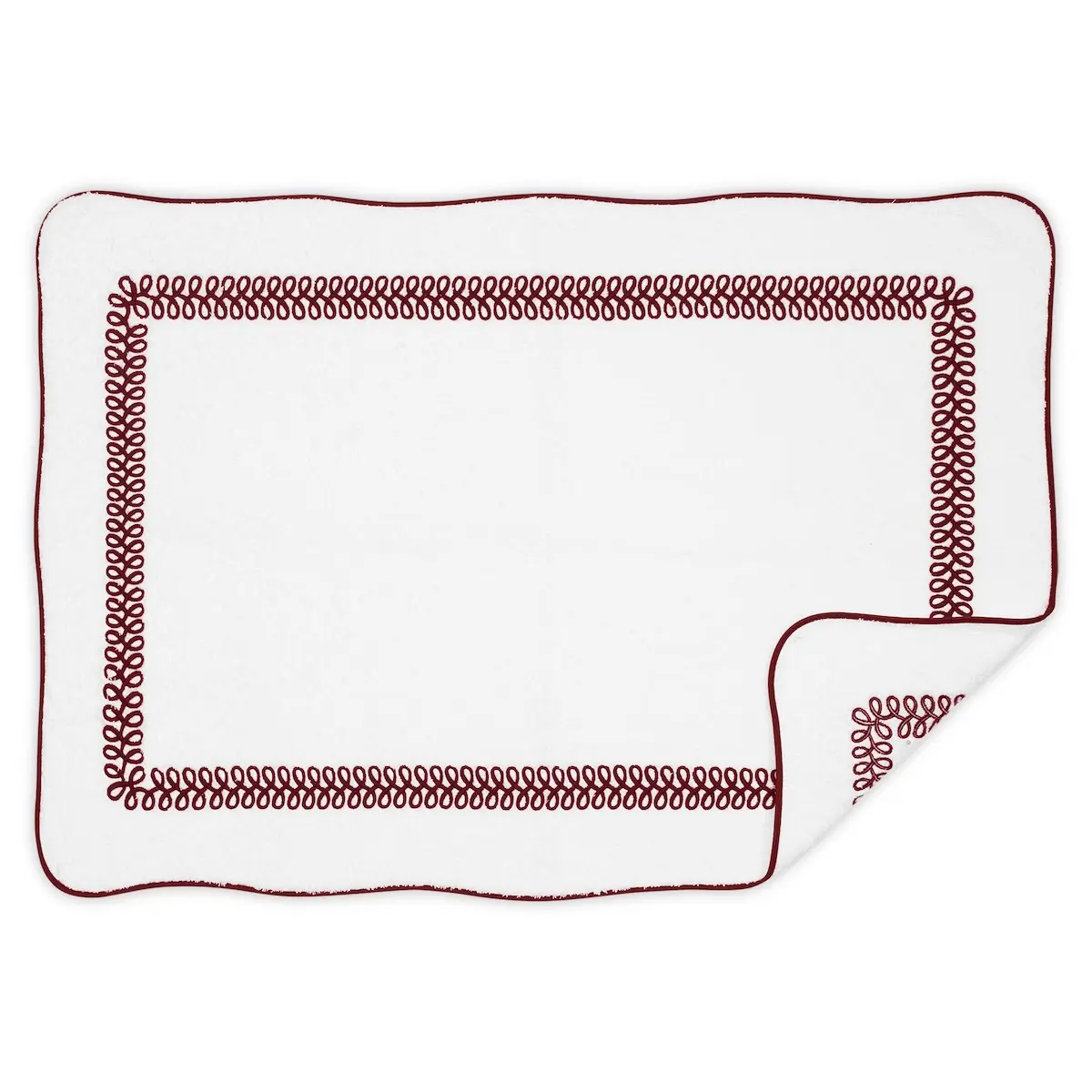 Astor Braid Tub Mat_ RED