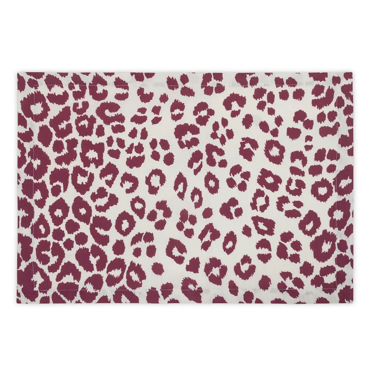 Iconic Leopard Placemat, Set of 4_ CRIMSON