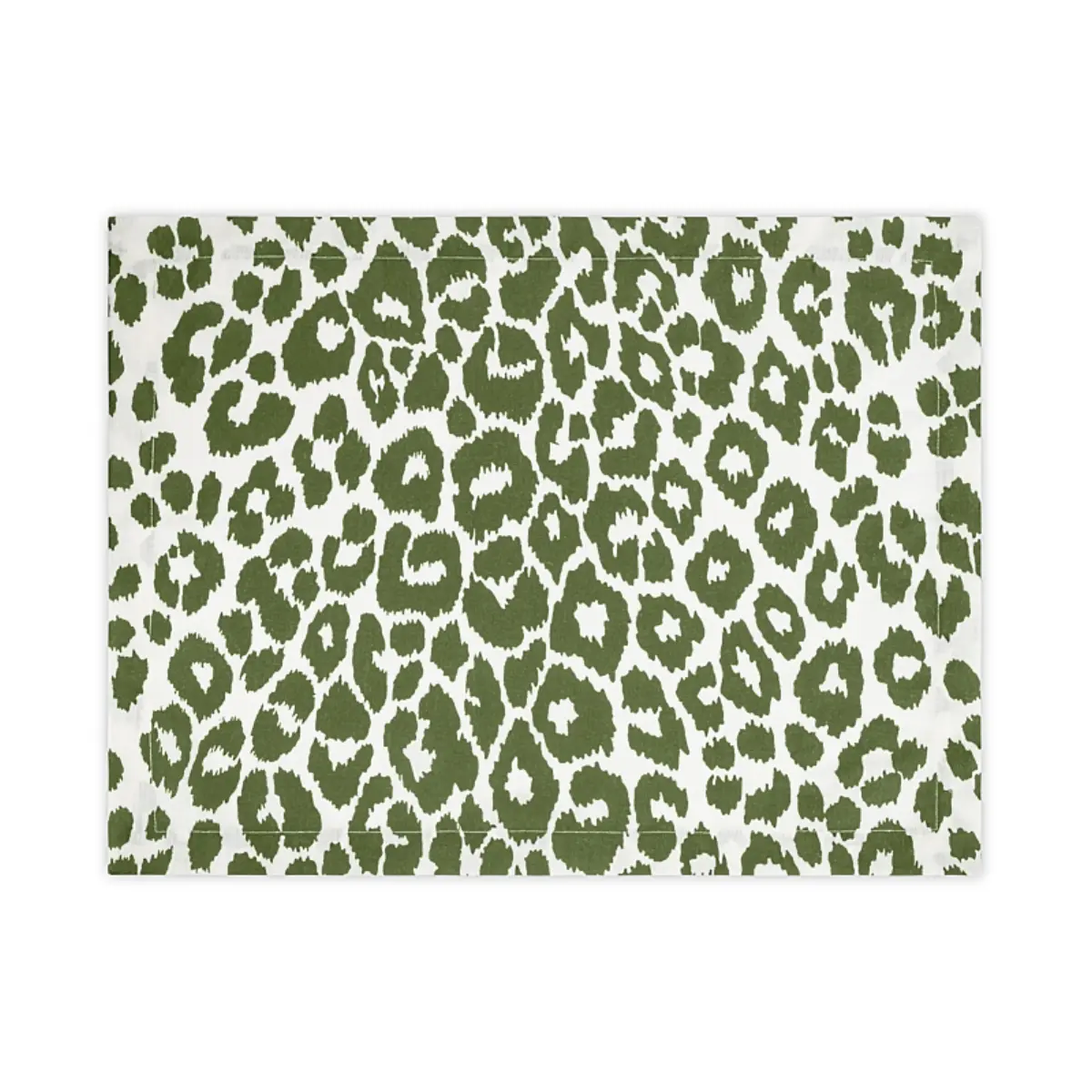 Iconic Leopard Placemat, Set of 4_ GREEN