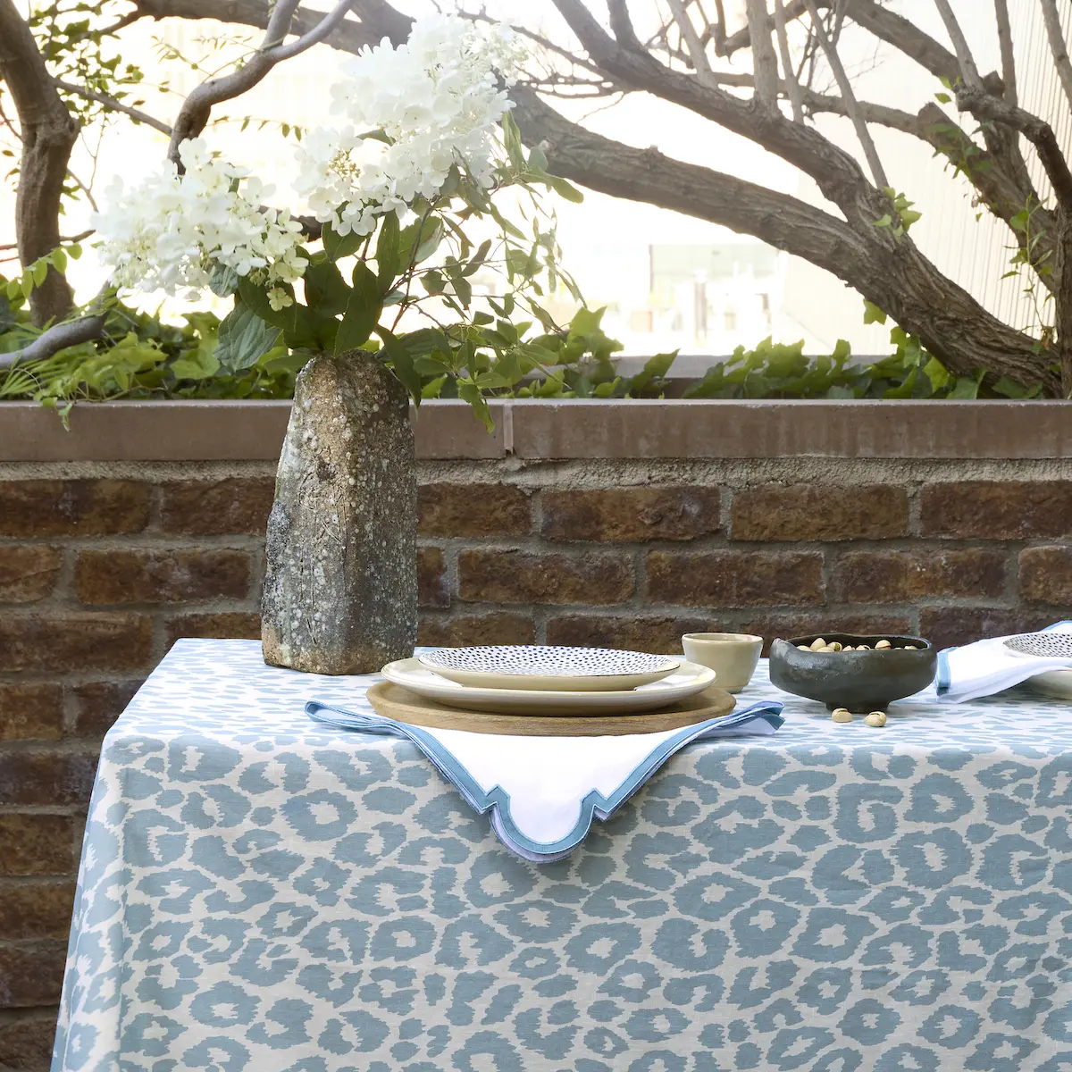 Iconic Leopard Tablecloth_ SKY