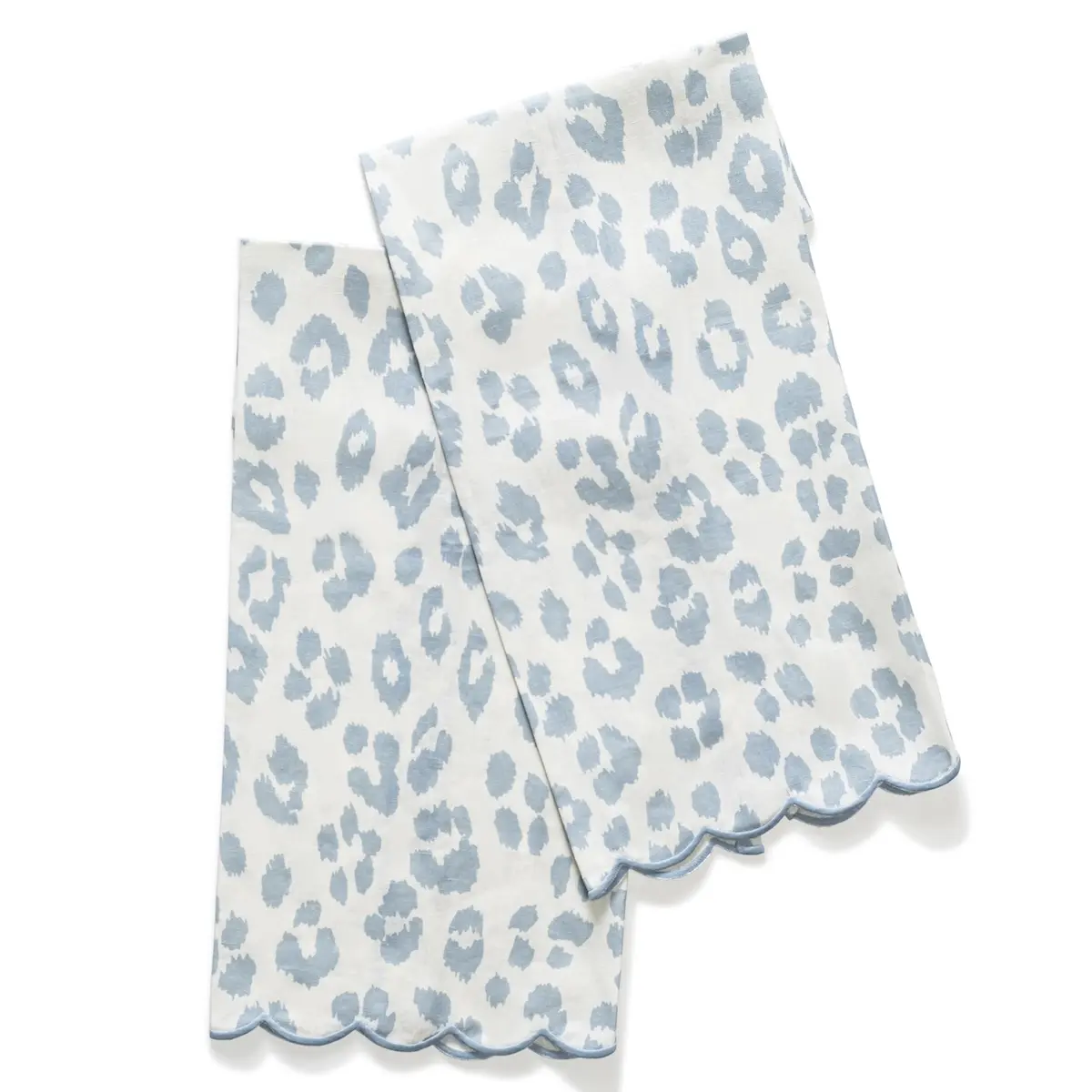 Iconic Leopard Guest Towel Set_ SKY