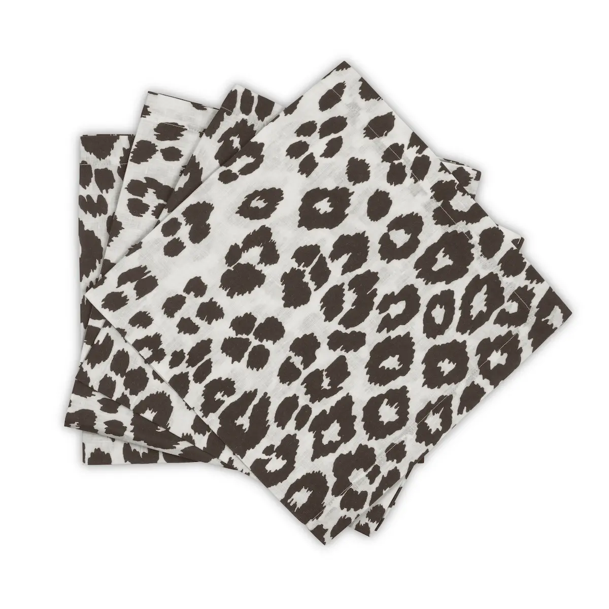 Iconic Leopard Napkin, Set of 4_ CINDER