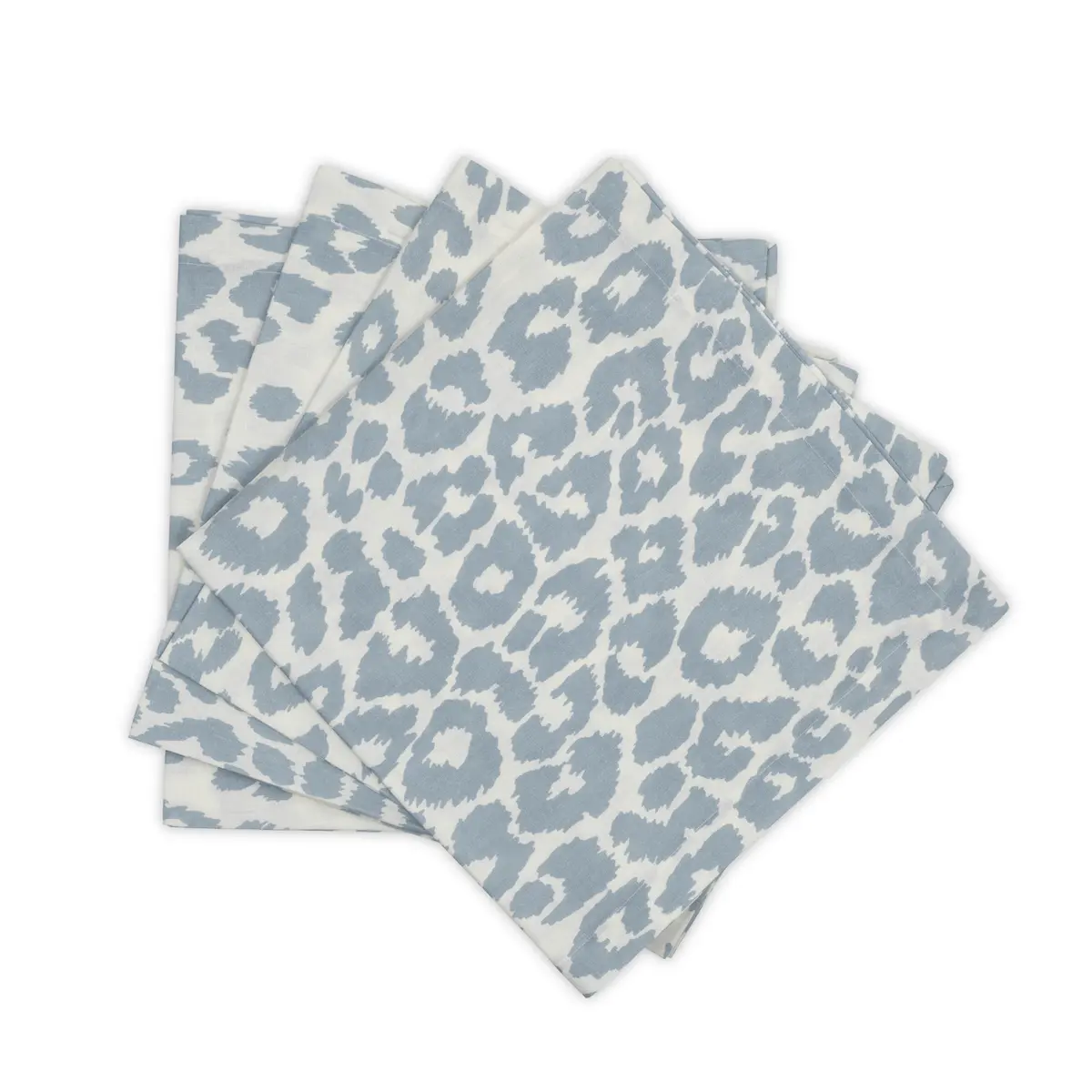 Iconic Leopard Napkin, Set of 4_ SKY