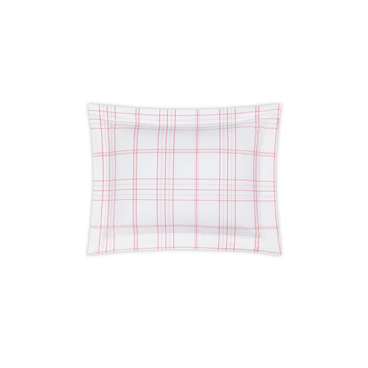 August Plaid Sham_ PEONY