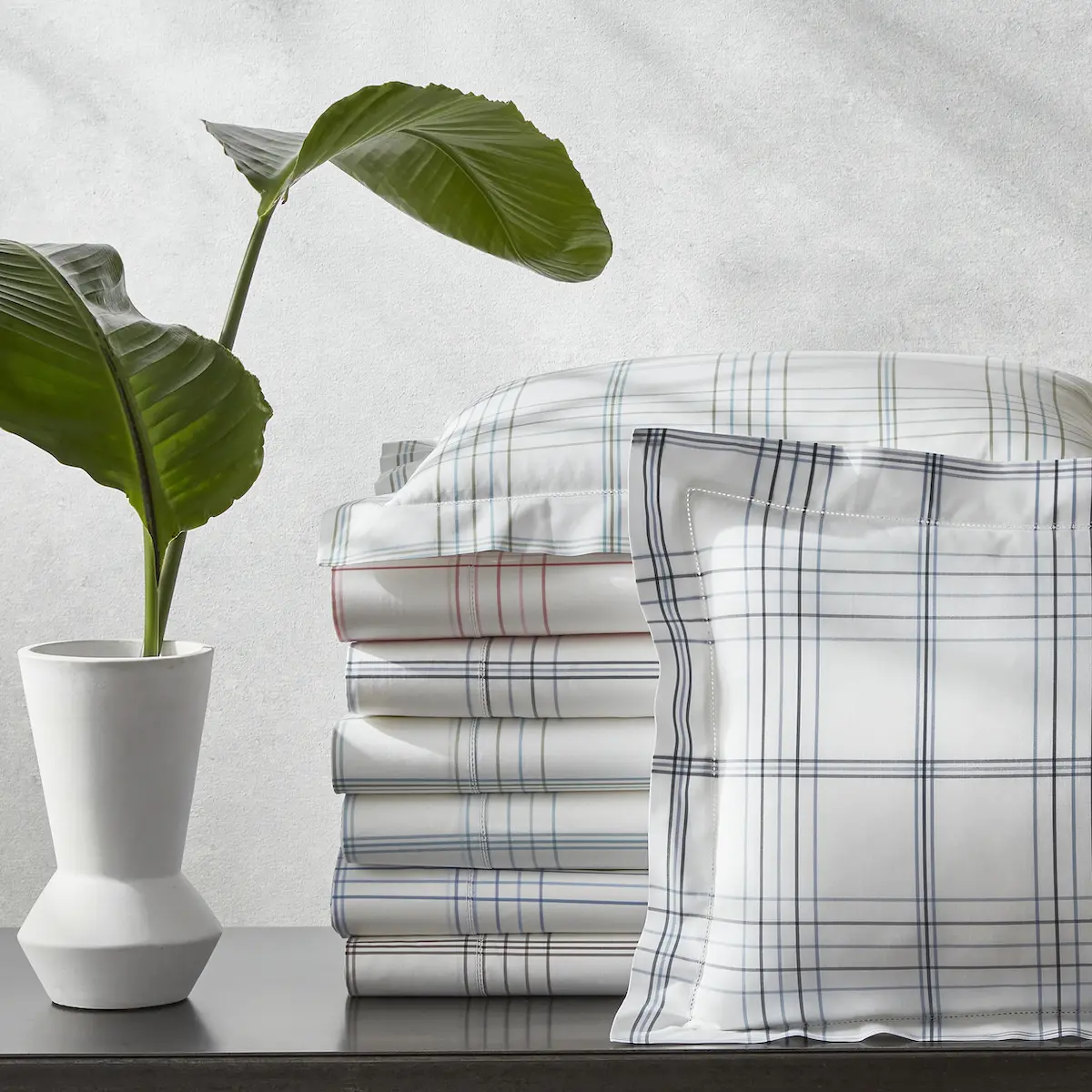 August Plaid Fitted Sheet_ SEA