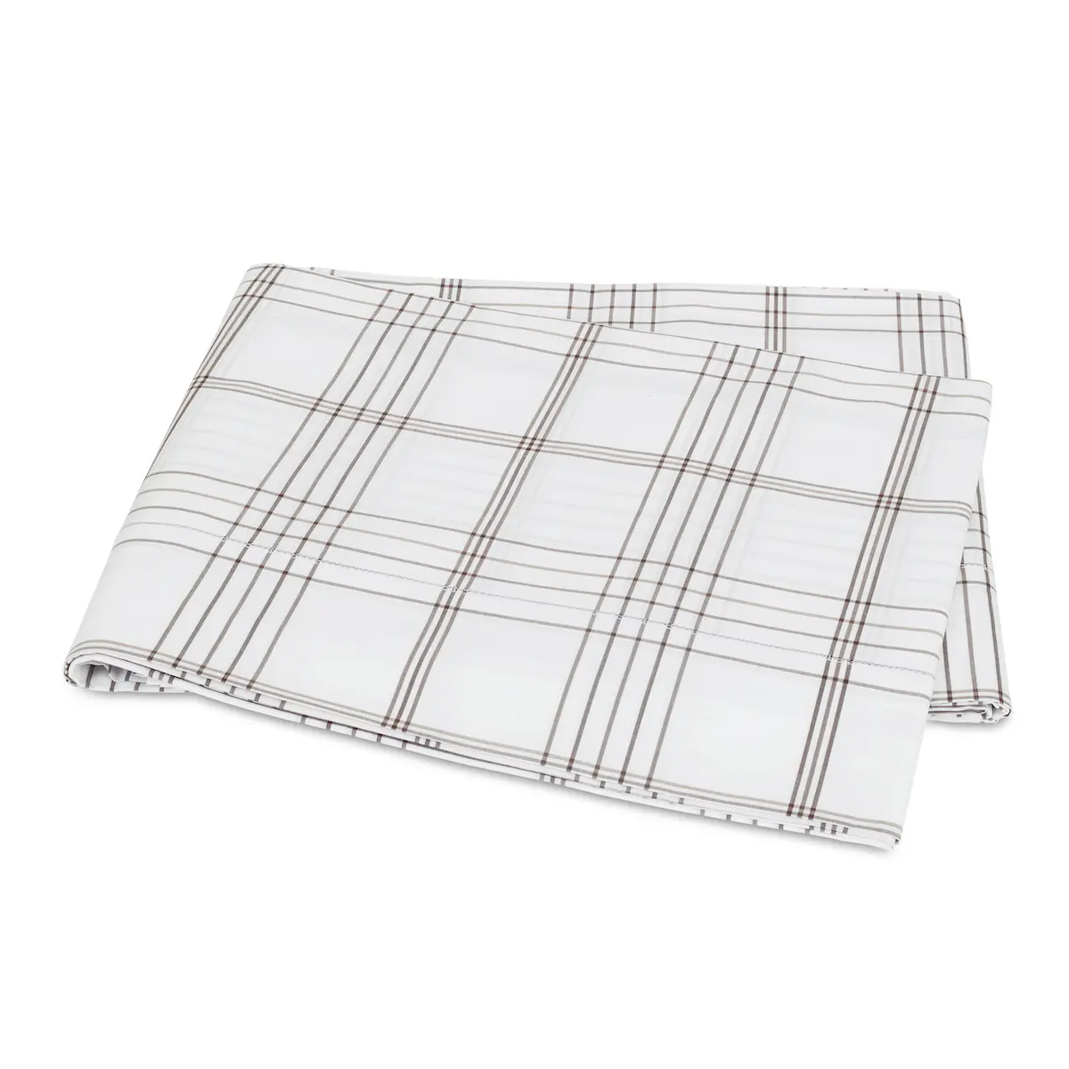 August Plaid Flat Sheet_ SABLE