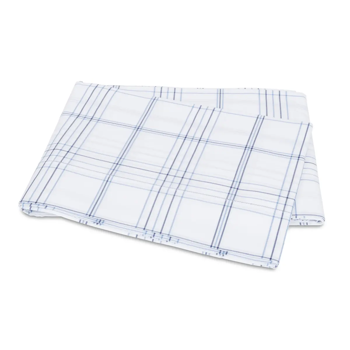 August Plaid Flat Sheet_ NAVY