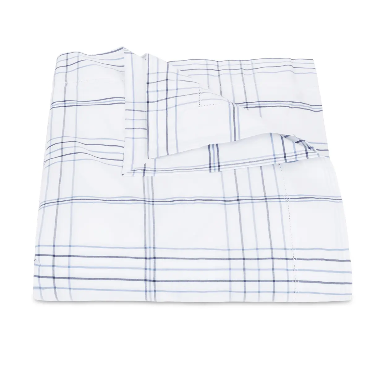 August Plaid Duvet Cover_ NAVY