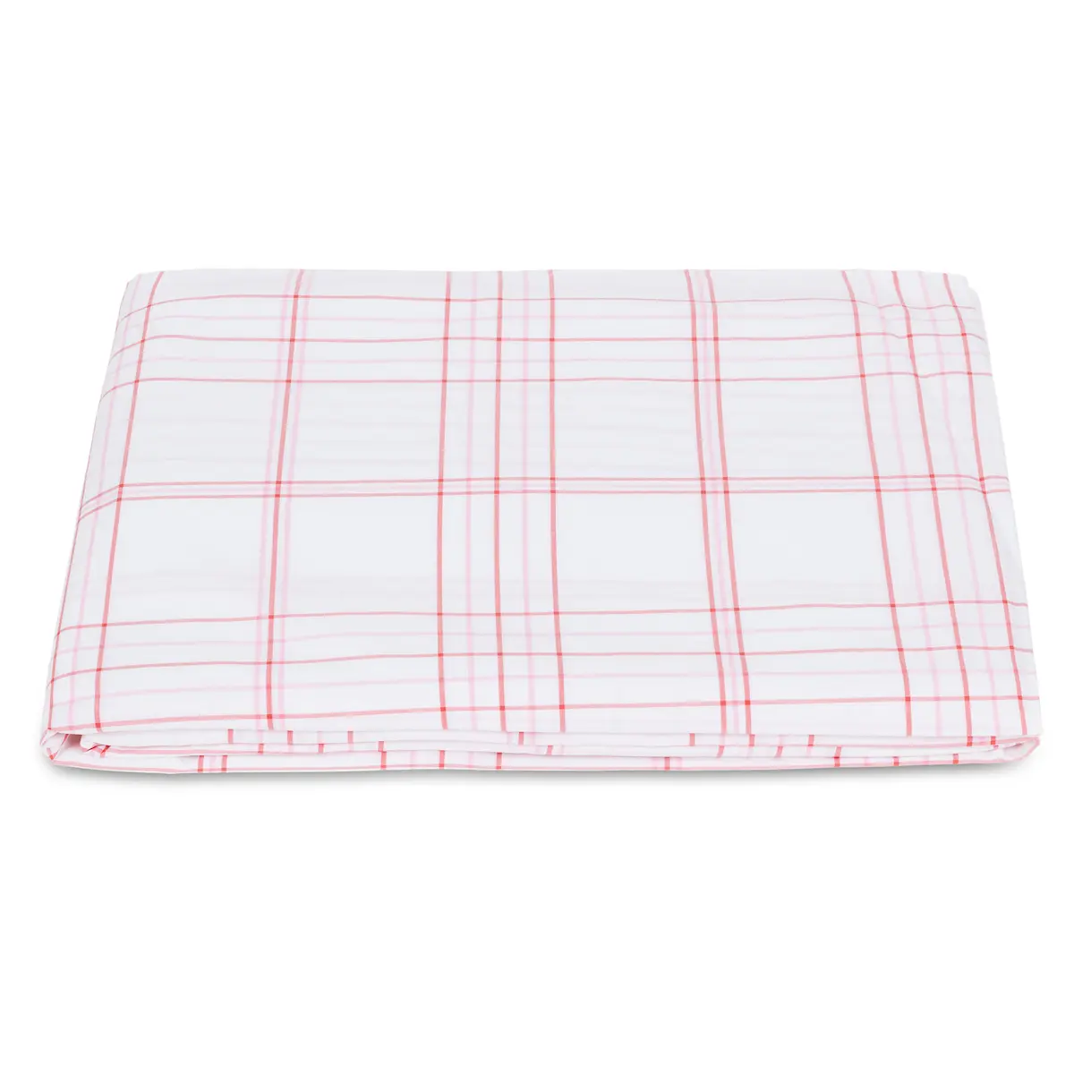 August Plaid Fitted Sheet_ PEONY