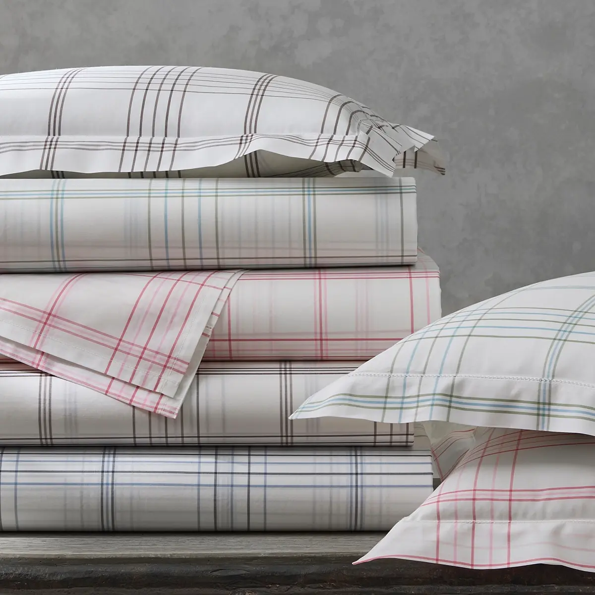 August Plaid Fitted Sheet_ SEA