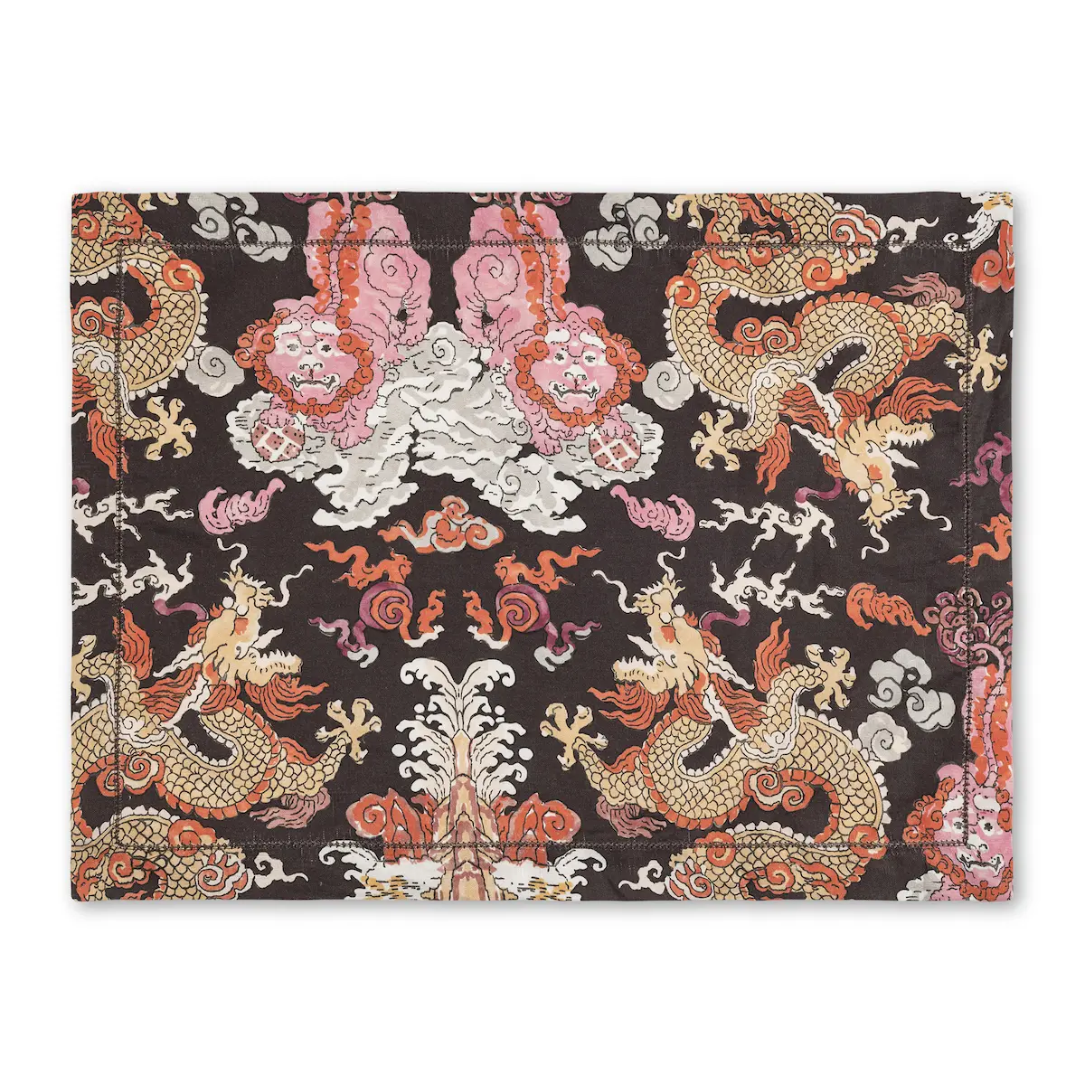 Magic Mountain Placemat, Set of 4_ CHOCOLATE PERSIMMON