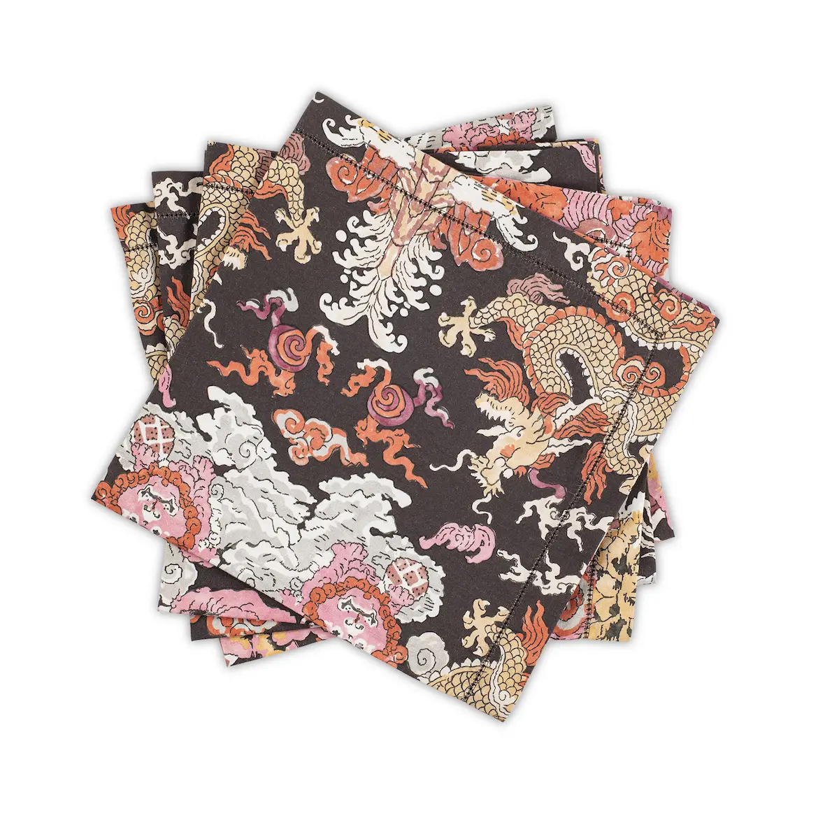 Magic Mountain Napkin, Set of 4_ CHOCOLATE PERSIMMON