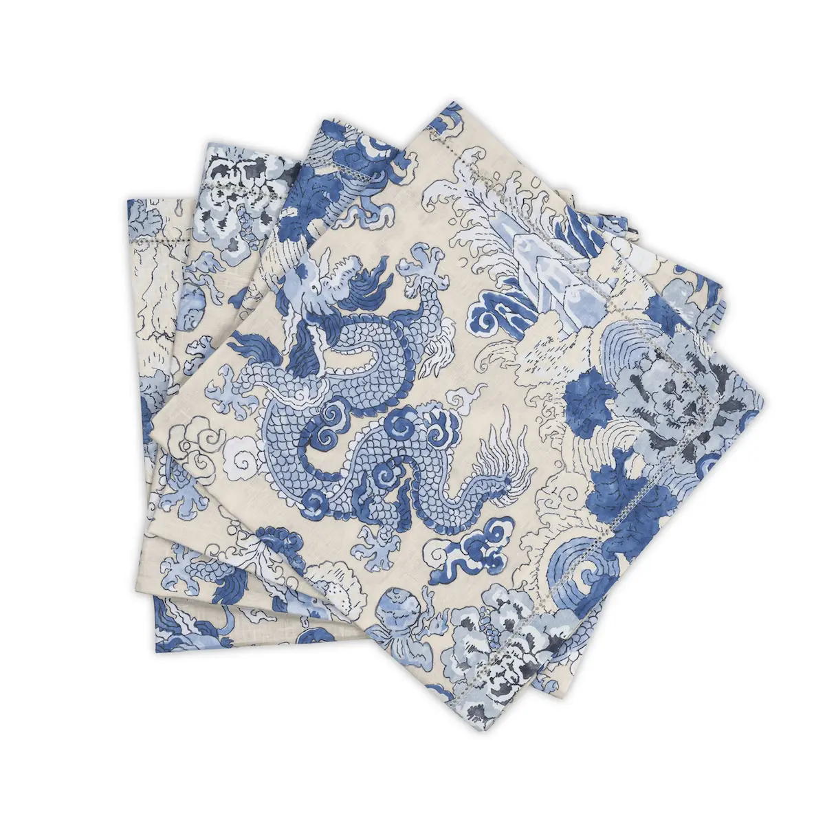 Magic Mountain Napkin, Set of 4_ PORCELAIN BLUE