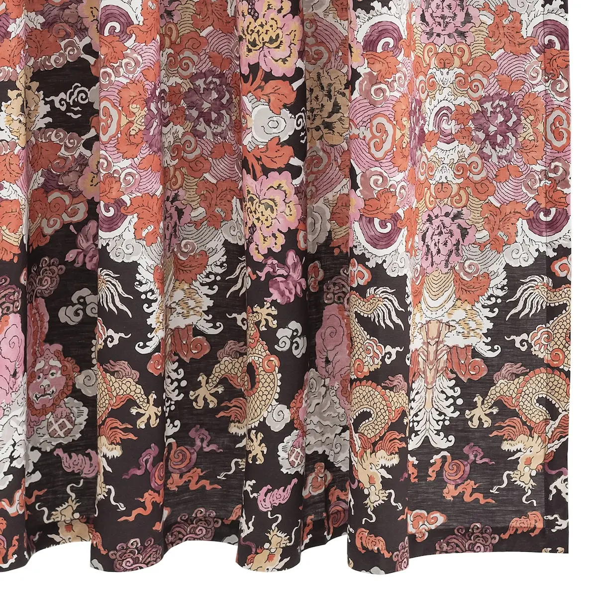 Magic Mountain Shower Curtain_ CHOCOLATE PERSIMMON