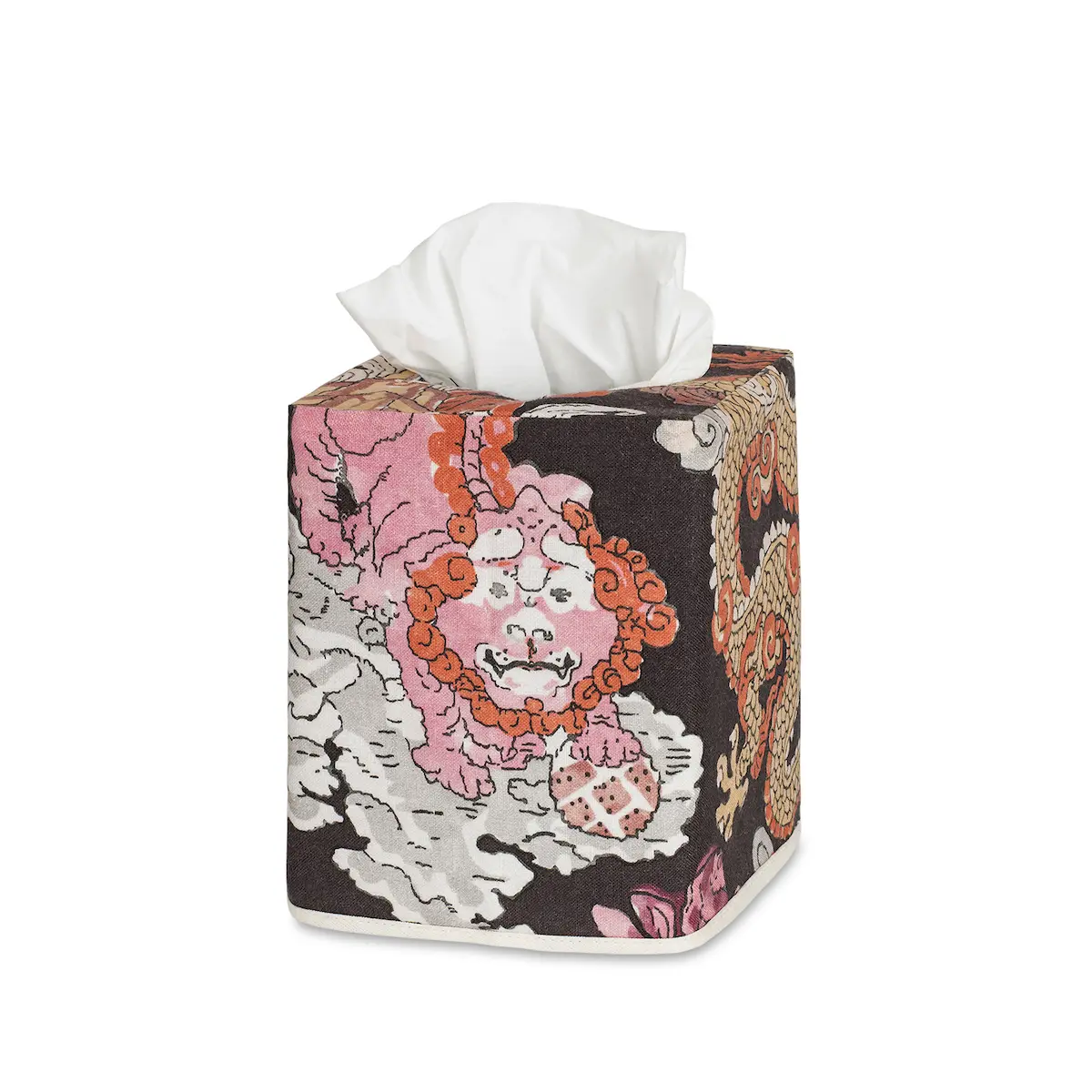 Magic Mountain Tissue Box Cover_ CHOCOLATE PERSIMMON