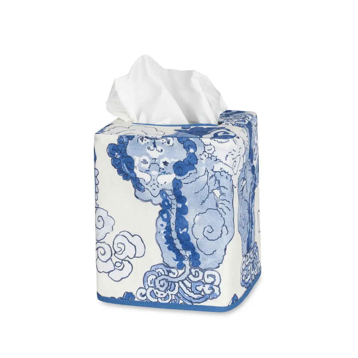 Magic Mountain Tissue Box Cover_ PORCELAIN BLUE