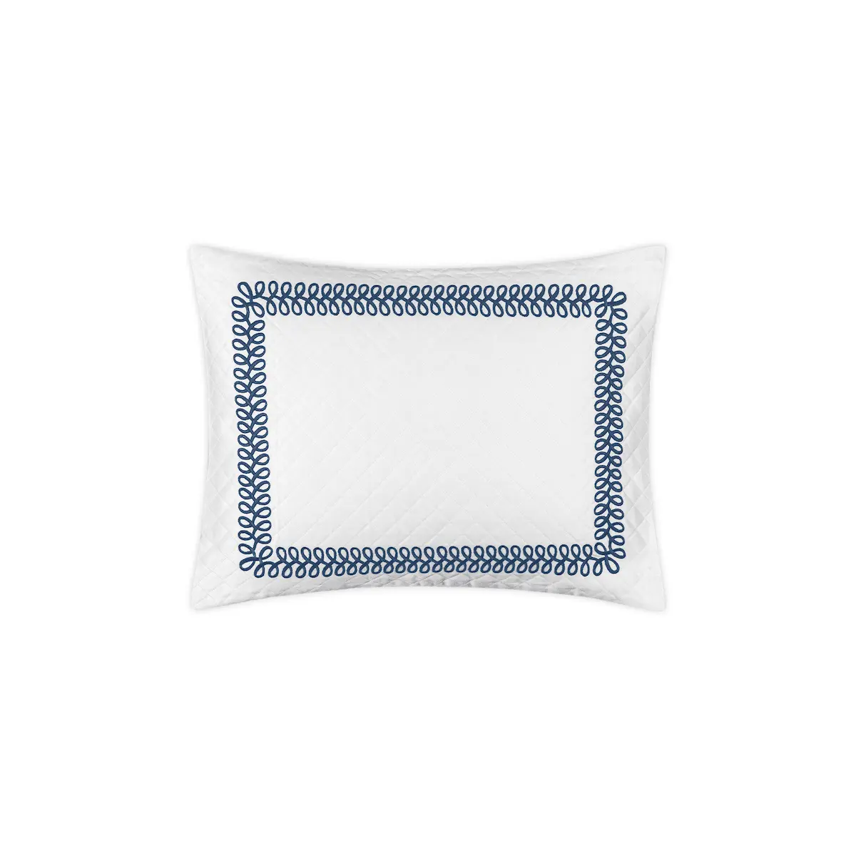 Astor Braid Matelassé Sham_ INDIGO