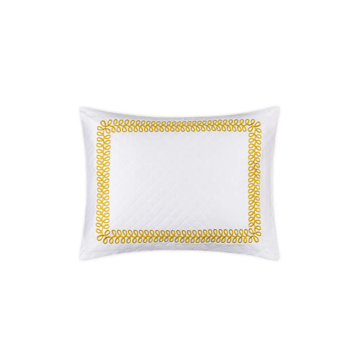 Astor Braid Matelassé Sham_ LEMON