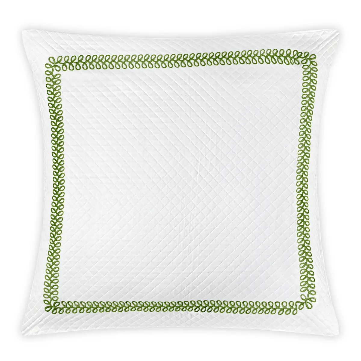 Astor Braid Matelassé Sham_ GRASS