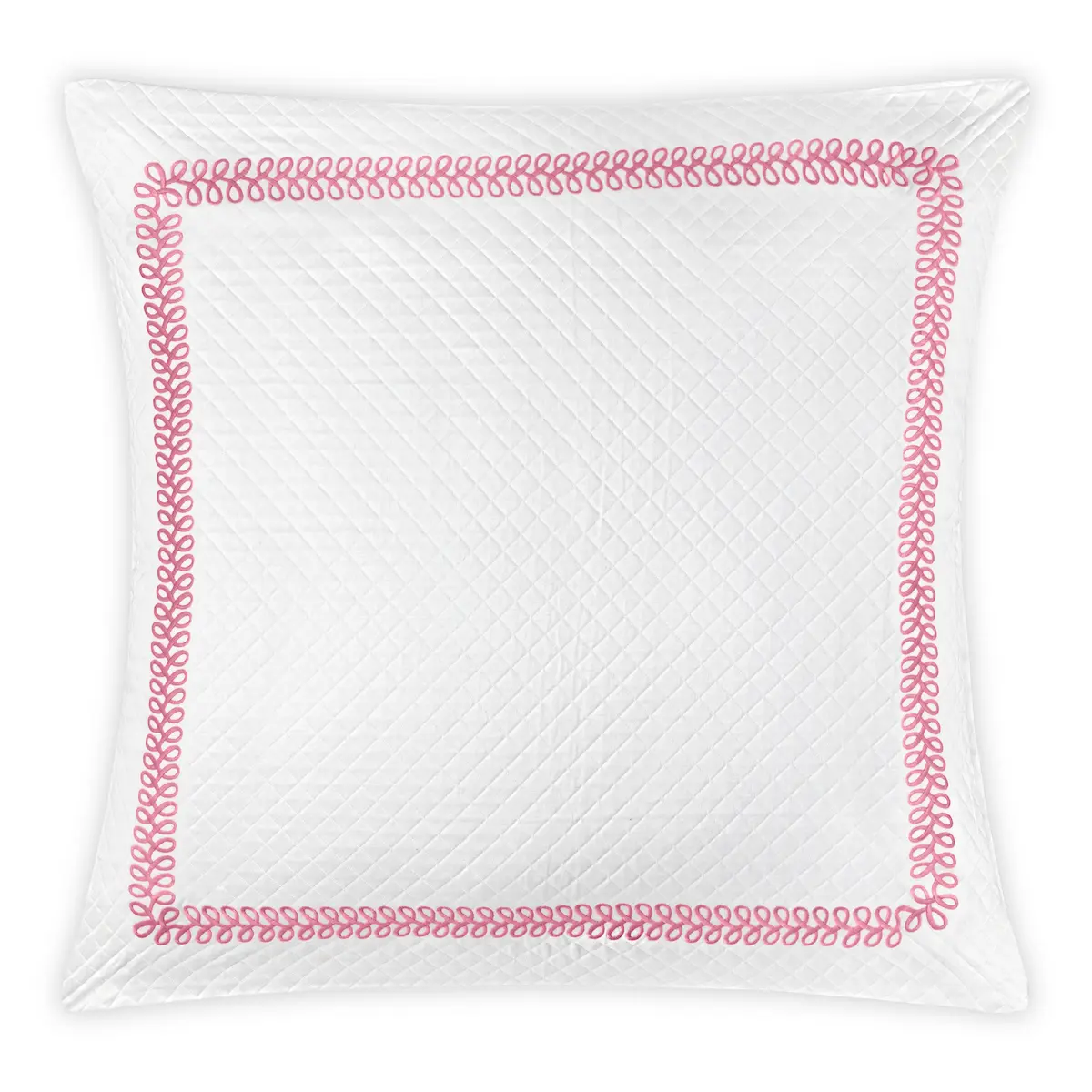 Astor Braid Matelassé Sham_ PEONY