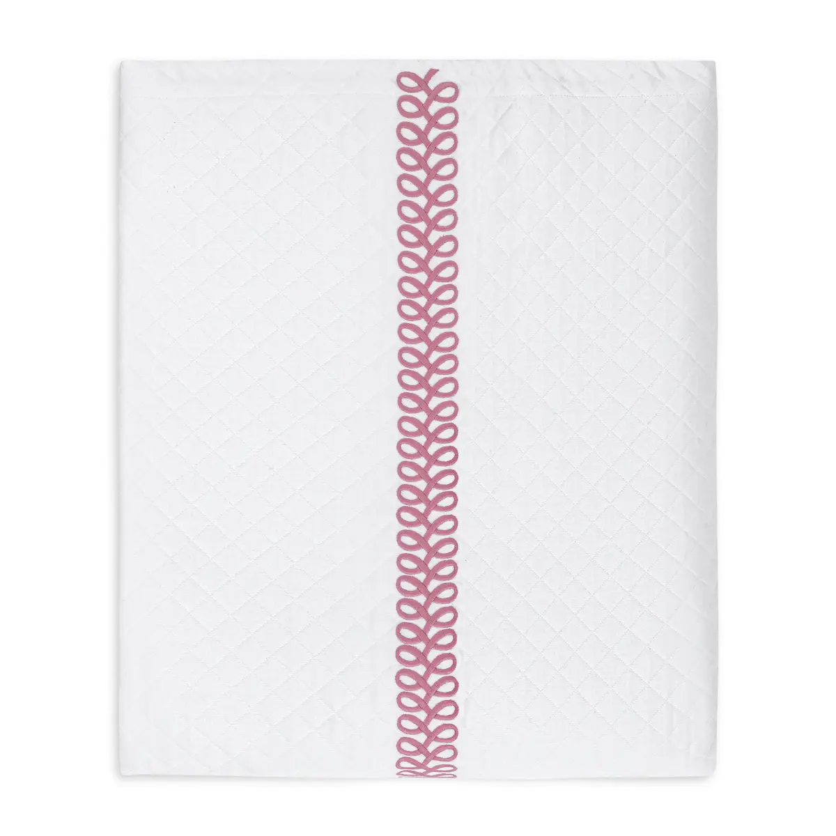 Astor Braid Matelassé Coverlet_ PEONY