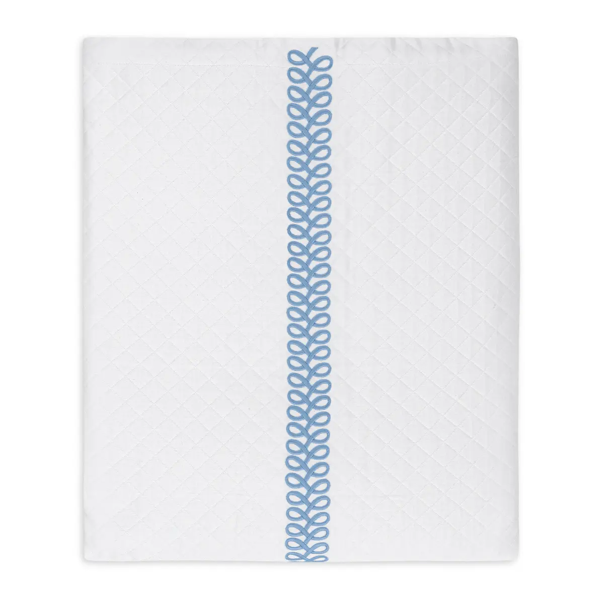 Astor Braid Matelassé Coverlet_ SKY