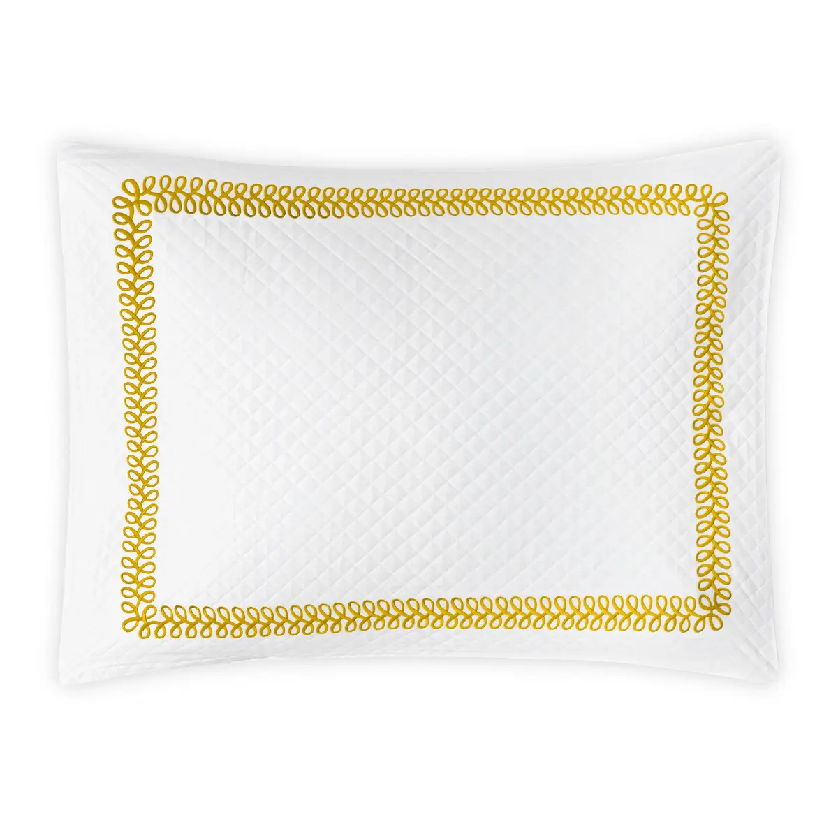 Astor Braid Matelassé Sham_ LEMON